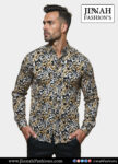 Men’s Bold Leopard Print Long Sleeve Shirt – Slim Fit Casual Wear