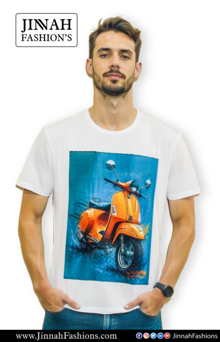 Retro Scooter Graphic T-Shirt – Premium Cotton