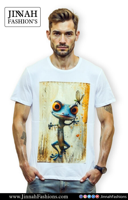 Playful Gecko Graphic T-Shirt – Premium Cotton