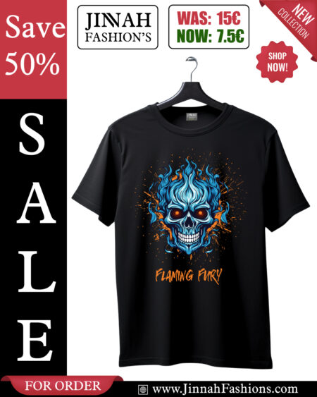 Flaming Fury Black T-Shirt