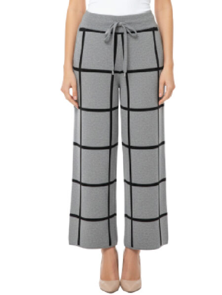 Pantaloni a Gamba Larga in Grigio