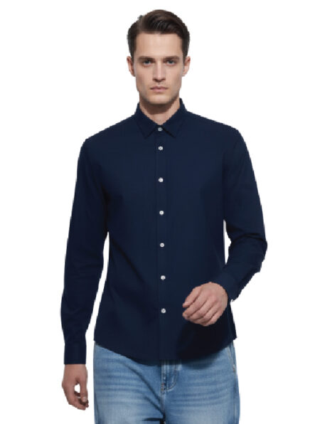 Camicia Casual in Blu Navy