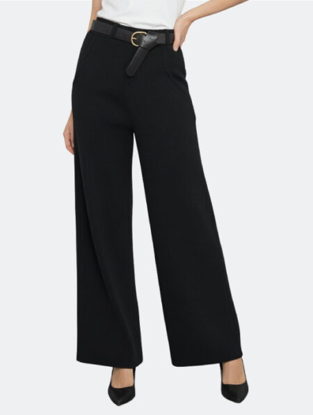 Pantaloni a Gamba Larga in Nero